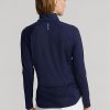Navy Women’s Ralph Lauren Jersey Quarter-zip Pullover Sweatshirts