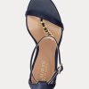 Navy Women’s Ralph Lauren Kate Nappa Leather Sandals