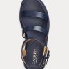 Navy Women’s Ralph Lauren Kayleen Nappa Leather Sandals
