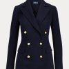 Navy Women’s Ralph Lauren Knit Double-Breasted Blazers