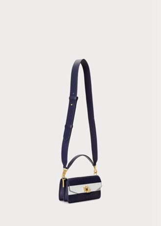 Navy Women’s Ralph Lauren Leather Small Tayler Crossbody Bags