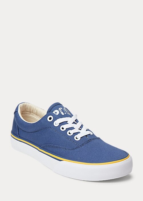 Navy Women’s Ralph Lauren Logo Cotton Canvas Sneakers Navy Women’s Ralph Lauren Logo Cotton Canvas Sneakers