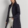 Navy Women’s Ralph Lauren Long Quilted   Jackets