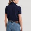 Navy Women’s Ralph Lauren Patchwork Piqué Polo Shirts