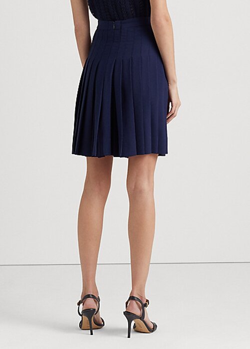 Navy Women’s Ralph Lauren Pleated Georgette Skirts Navy Women’s Ralph Lauren Pleated Georgette Skirts