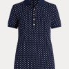 Navy Women’s Ralph Lauren Polka-Dot Piqué Polo Shirts Navy Women’s Ralph Lauren Polka-Dot Piqué Polo Shirts