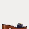Navy Women’s Ralph Lauren Roxanne Nappa Leather Sandals