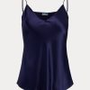 Navy Women’s Ralph Lauren Silk Camisole Tops