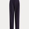 Navy Women’s Ralph Lauren Straight-Leg Wool-Blend Pants
