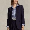 Navy Women’s Ralph Lauren Stretch Wool-blend   Blazers