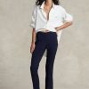 Navy Women’s Ralph Lauren Stretch-Wool Blend Twill Leggings