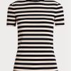 Navy Women’s Ralph Lauren Striped Stretch Cotton T Shirts Navy Women’s Ralph Lauren Striped Stretch Cotton T Shirts