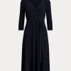 Navy Women’s Ralph Lauren Surplice Jersey Dress