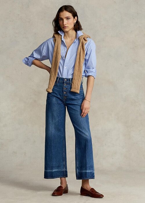 Navy Women’s Ralph Lauren Wide-leg Cropped Jeans Navy Women’s Ralph Lauren Wide-leg Cropped Jeans