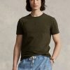 Olive Men’s Ralph Lauren Custom Slim Fit Crewneck  T Shirts