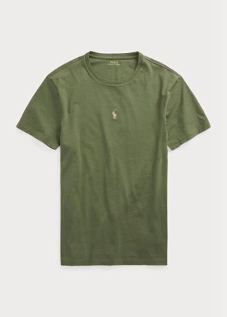 Olive Men’s Ralph Lauren Custom Slim Fit Crewneck  T Shirts