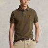 Olive Men’s Ralph Lauren Custom Slim Fit Mesh Polo Shirts Olive Men’s Ralph Lauren Custom Slim Fit Mesh Polo Shirts