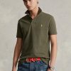 Olive Men’s Ralph Lauren Custom Slim Fit Mesh Polo Shirts Olive Men’s Ralph Lauren Custom Slim Fit Mesh Polo Shirts