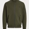 Olive Men’s Ralph Lauren Double-Knit Bomber Jackets Olive Men’s Ralph Lauren Double-Knit Bomber Jackets