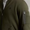 Olive Men’s Ralph Lauren Double-Knit Bomber Jackets Olive Men’s Ralph Lauren Double-Knit Bomber Jackets