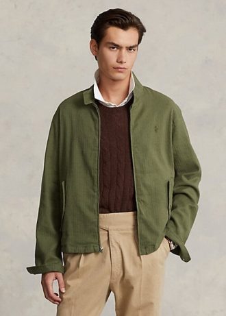 Olive Men’s Ralph Lauren Linen-Blend Herringbone Twill Jackets