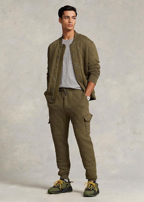 Olive Men’s Ralph Lauren Luxury Jersey Cargo Jogger Pants Olive Men’s Ralph Lauren Luxury Jersey Cargo Jogger Pants