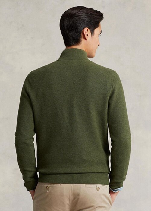 Olive Men’s Ralph Lauren Mesh-knit Cotton Quarter-zip Jumper Sweaters Olive Men’s Ralph Lauren Mesh-knit Cotton Quarter-zip Jumper Sweaters