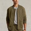 Olive Men’s Ralph Lauren Quilted Luxury Jersey Jackets