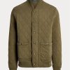 Olive Men’s Ralph Lauren Quilted Luxury Jersey Jackets