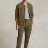 Olive Men’s Ralph Lauren Quilted Luxury Jersey Jackets