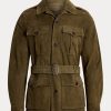 Olive Men’s Ralph Lauren Suede Belted Jackets Olive Men’s Ralph Lauren Suede Belted Jackets