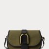 Olive Women’s Ralph Lauren Canvas & Calfskin Welington Shoulder Bags