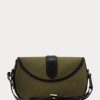 Olive Women’s Ralph Lauren Canvas & Calfskin Welington Shoulder Bags