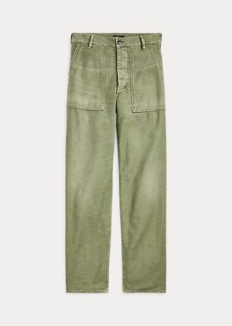 Olive Women’s Ralph Lauren Cotton Sateen Utility Pants