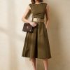 Olive Women’s Ralph Lauren Omeria Cotton Day Dress
