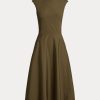 Olive Women’s Ralph Lauren Omeria Cotton Day Dress