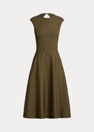 Olive Women’s Ralph Lauren Omeria Cotton Day Dress