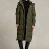 Olive Women’s Ralph Lauren Water-Repellent Long Down Coats