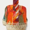 Orange Men’s Ralph Lauren Bowsworth Floral Linen Espadrille