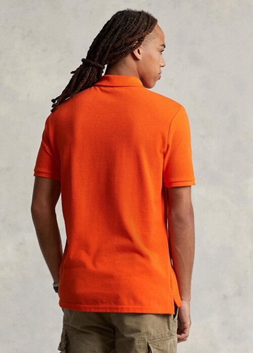 Orange Men’s Ralph Lauren Custom Slim Fit Mesh Polo Shirts Orange Men’s Ralph Lauren Custom Slim Fit Mesh Polo Shirts