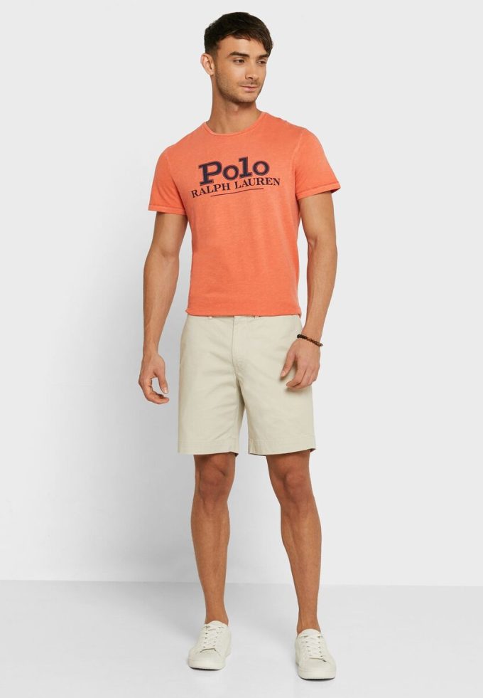 Orange Men’s Ralph Lauren Logo Crew Neck T Shirts