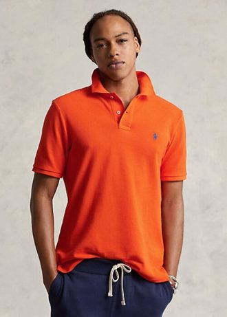 Orange Men’s Ralph Lauren The Iconic Mesh Polo Shirts