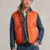 Orange Men’s Ralph Lauren Water-Repellent Quilted Vest