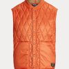 Orange Men’s Ralph Lauren Water-Repellent Quilted Vest