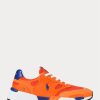 Orange / Royal Men’s Ralph Lauren Jogger Suede & Mesh Sneakers