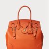 Orange Women’s Ralph Lauren Calfskin Soft Ricky 33  Handbag