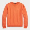 Orange Women’s Ralph Lauren Fleece Crewneck Pullover Sweatshirts