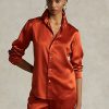 Orange Women’s Ralph Lauren Mulberry Silk Shir Shirts