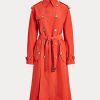 Orange Women’s Ralph Lauren Silk-Blend Coats Orange Women’s Ralph Lauren Silk-Blend Coats