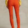 Orange Women’s Ralph Lauren Stretch Lambskin Suede Jodhpur Leggings